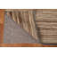 Tapis brun / beige rayé en laine tissé à la main et rectangulaire à tissage plat 5 pi 3 po x 6 pi 5 po