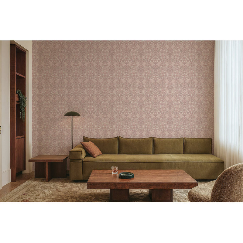 Wild Meadow - Wallpaper, Dusty Blush, Peel & Stick
