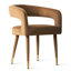 Ensemble de table de salle à manger ovale moderne 79 po avec 6 chaises de salle à manger rembourrées en velours-839030450