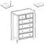 Commode 6 tiroirs Modern, commode 6 tiroirs