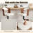 Modern Swivel Bar Stools Set Of 2, Wooden Upholstered Pu Leather Barstools With Back & Footrest, Counter Height Bar Chairs For Kitchen Island-1126708836