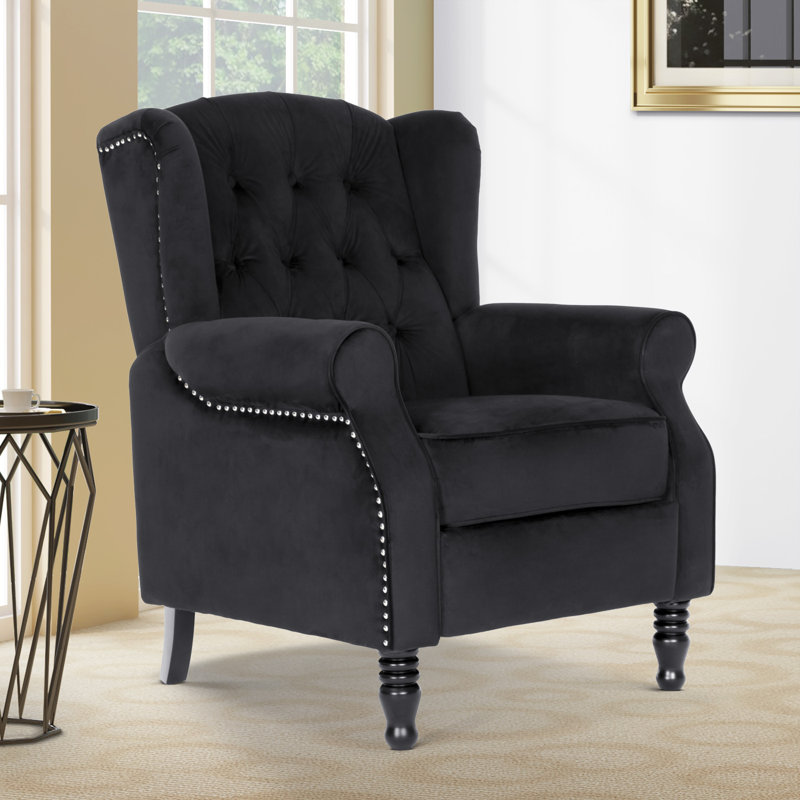 Doylestown 78cm Wide Wing Chair Recliner, Black