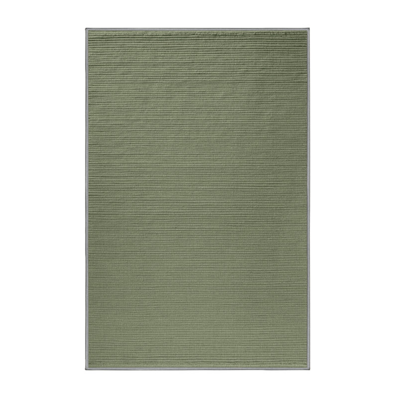 Machine Washable Solid Brown Area Rug, Rectangle 5' x 7'