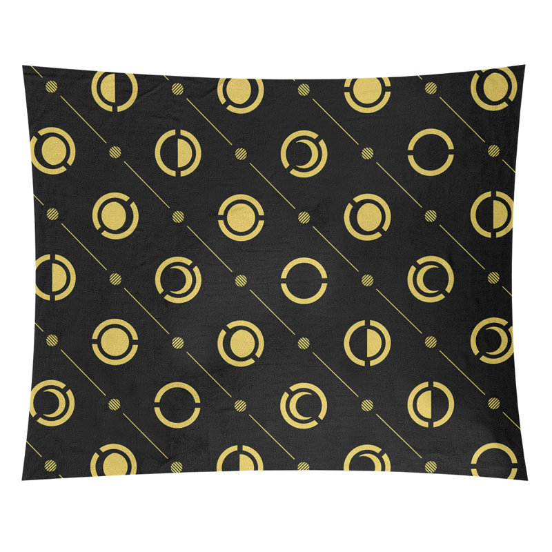 Tapisserie, H 27,5 po x l 37,5 po, Noir/jaune