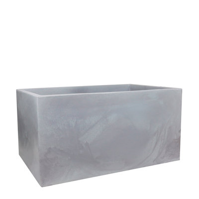 Walbert ECOBO Eco-Friendly Flower Planter Box, Bloco Indoor/Outdoor Four Season Use Marbled