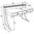 Bushman Glass Stainless Steel Writing Desk