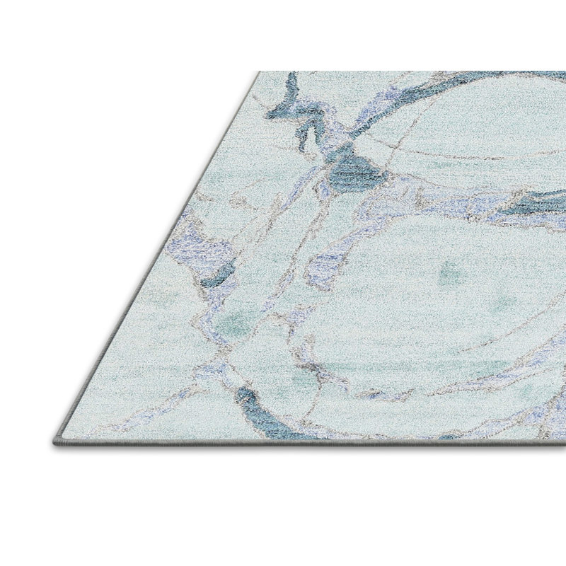 Tapis gris/zone noire contemporaine, Rectangle 5 pi 0 po x 8 pi 0 po