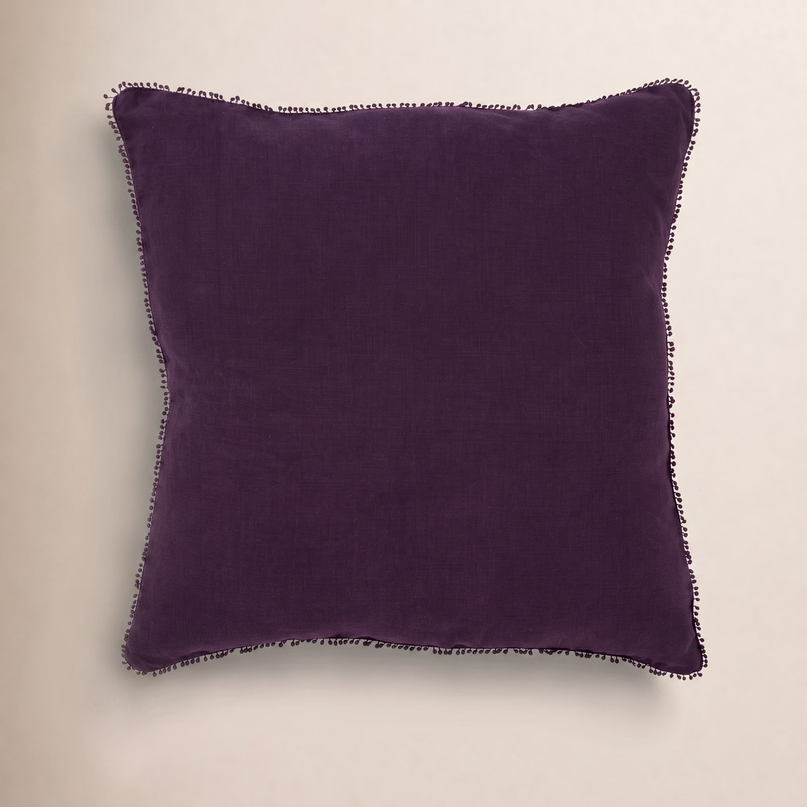 Garter 20" x 20" Linen Throw Pillow, Purple