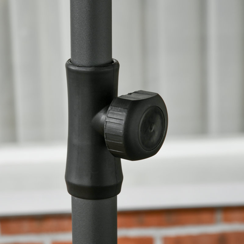 Parasol de 70,9 po Shalie avec contrepoids inclus, Gris foncé