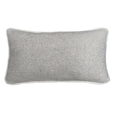 Fibre by Auskin Recycled Wool Blend Rectangle Cushion 26" L Grey Two-Tone Decorative Pillow for Indoor Use