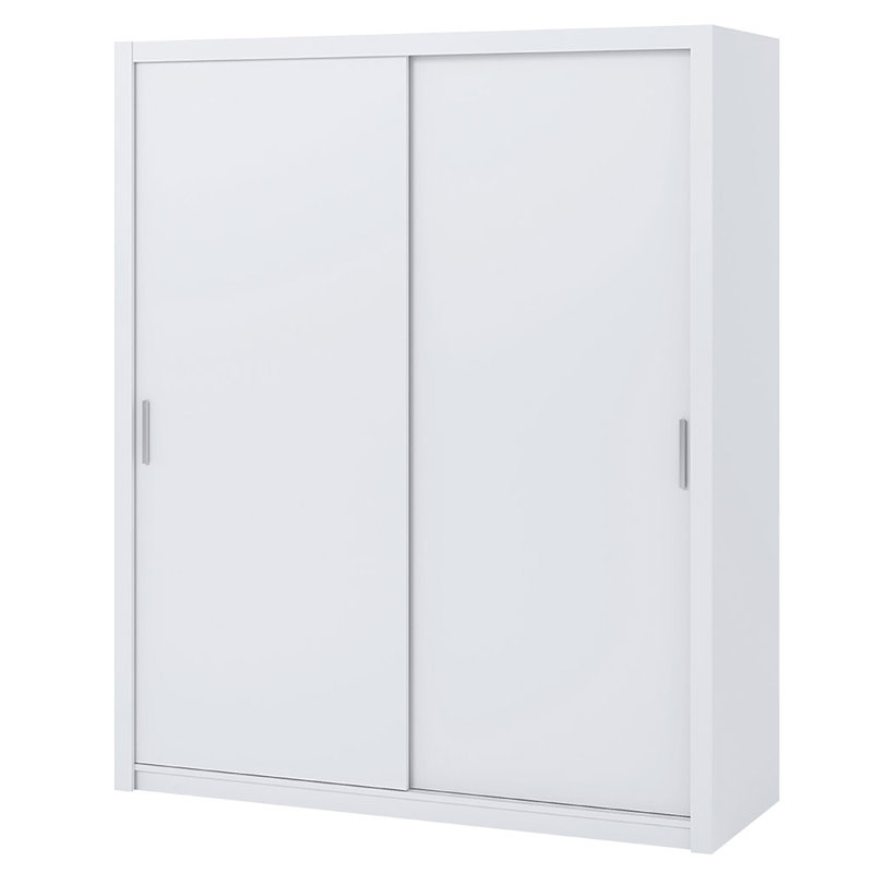 Frazierii 2 Door Wardrobe, 215cm H x 180cm W x 62cm D, White
