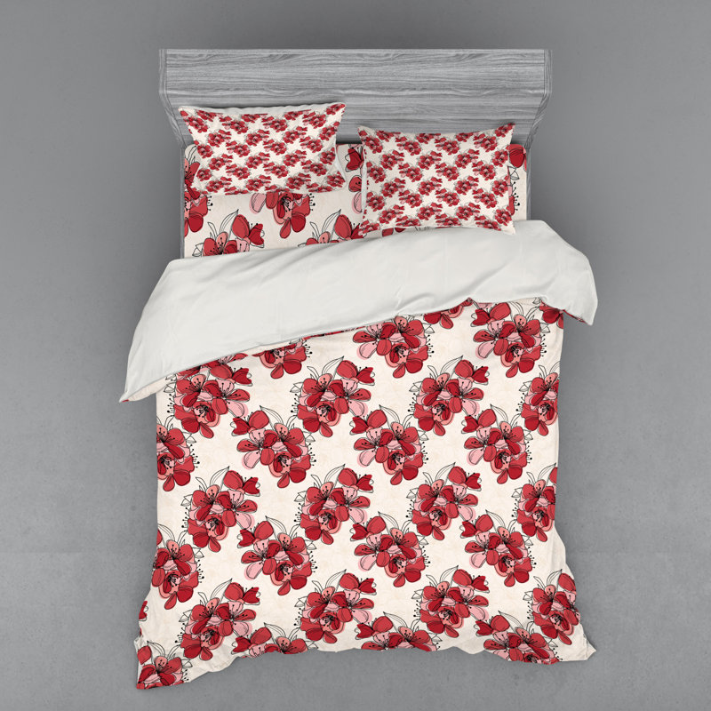 Eclectic Polyester Paisley Duvet Cover, Queen Duvet Cover + 3 Additional Pieces