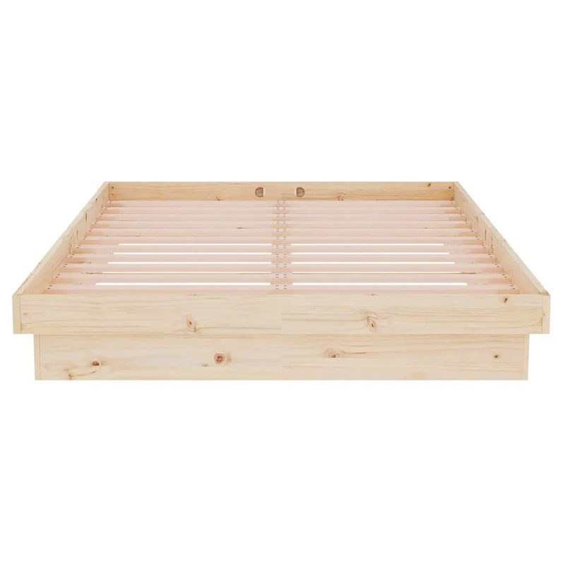 Jaquita Solid pinewood Bed, Small Double (4'), white