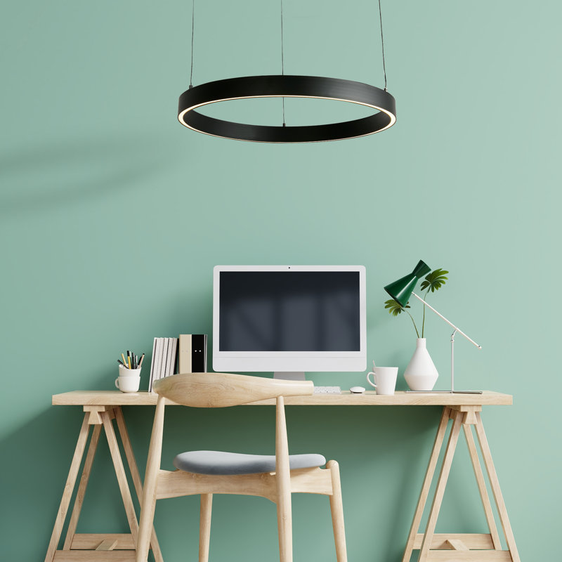 Clintin 1 - Light LED Simple Pendant, Black