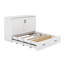 Lit escamotable double pleine grandeur avec tiroir et ensemble de prises et ports USB-420270878
