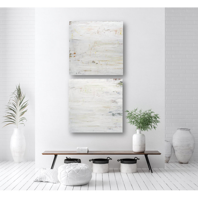Whipped Cream Set by John Beard - Artist Enhanced Canvas Print, 20" H x 40" W x 1.5" D, Unframed