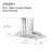 Ancona GCL636 36" Wall Mount Glass Canopy Range Hood with Night Light in Stainless Steel
