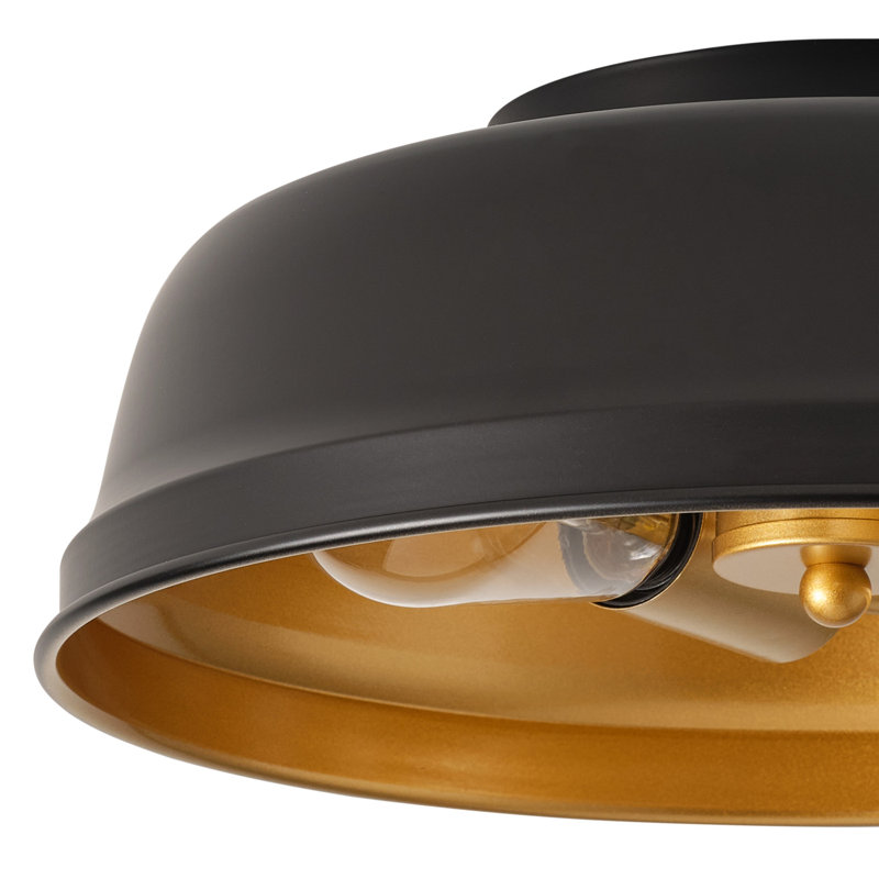 Luminaire encastré industriel moderne en métal à 2 lumières Cyaira E26