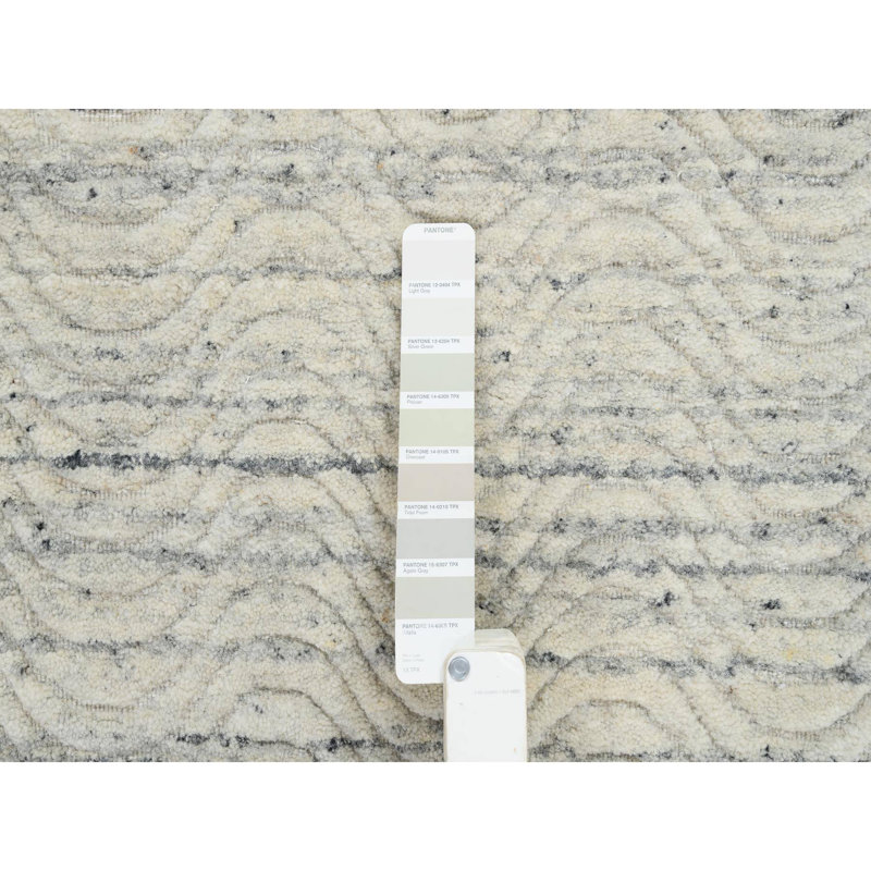 Tapis de couloir oriental beige 2 pi 6 po x 6 po en laine tissée à la main de style moderne et panaché BAA1DE154FF34378BF4C0EFA8DBB1A12