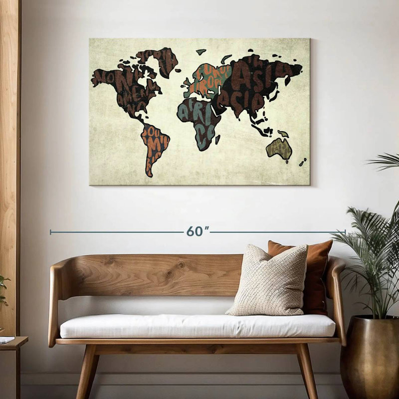 Continents Word Lennon, H 30 po x l 45 po