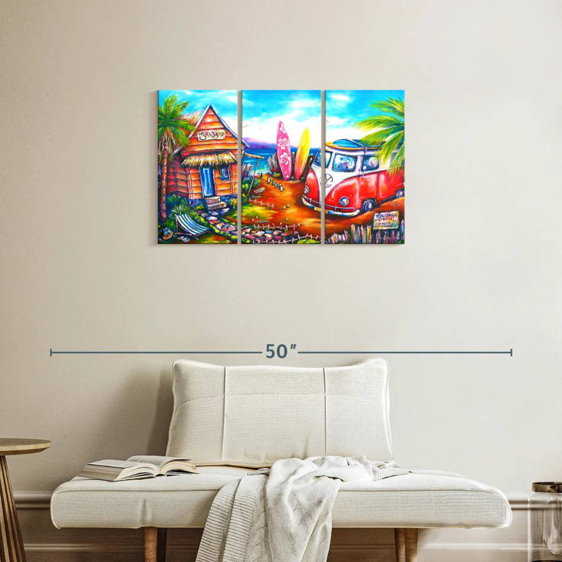 Senne Summer Hut And Van, 20" H x 33" W