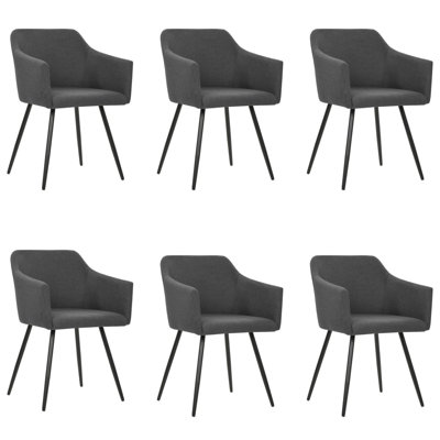 Chaise de salle à manger rembourrée avec pieds en métal pour tissu de salon
