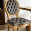 Chaise en bois massif avec garniture cloutée-1728852566
