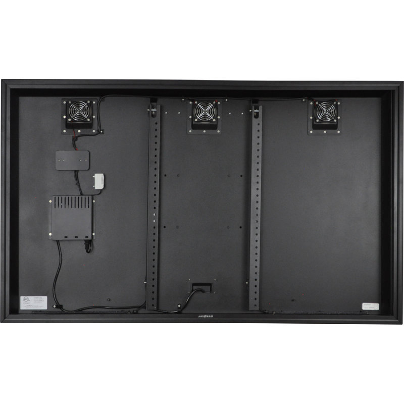 Black Powder Coated Aluminum Outdoor TV Enclosure for 60"-65" TVs