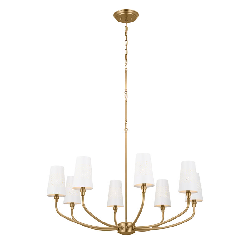 Lustre, Or, H 19,5 po x l 26,75 po x P 26,75 po