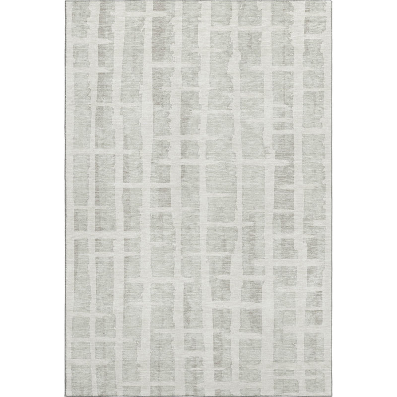 Premium Machine Washable Prisco Ivory Rug, Rectangle 3' x 5'