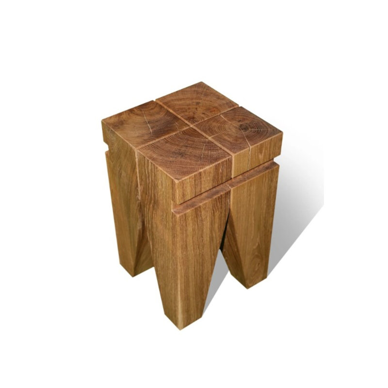 Isleton Solid Wood Accent Stool