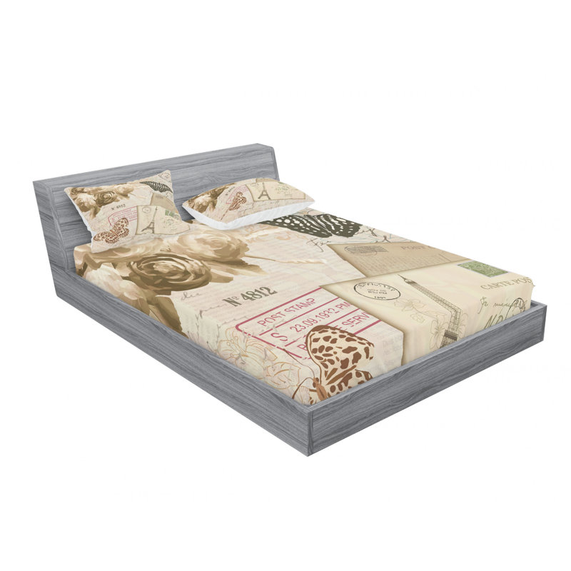 Microfiber Sheet Set, Queen Sheet Set with Fitted Sheet