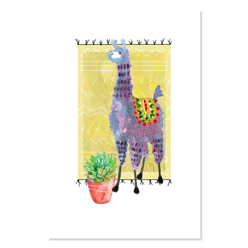 Impression sur papier Rolled Lovely Llama II, H 36 po x l 24 po x P 1 po