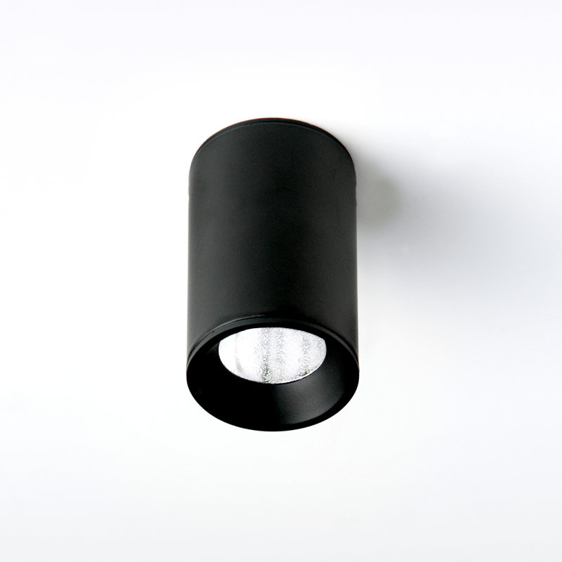 Haul 1.56'' Simple Cylinder LED Flush Mount, Matte Black Lacquer