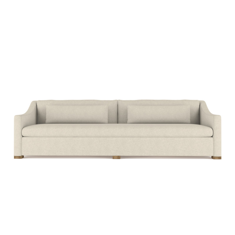 Canapé Crosby, Huître de lin Box Weave, H 32,5 po x l 120 po x P 38 po, Ébène