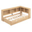 Lit de jour avec lit gigogne simple et rangement - Matériau en bois robuste-1574119456