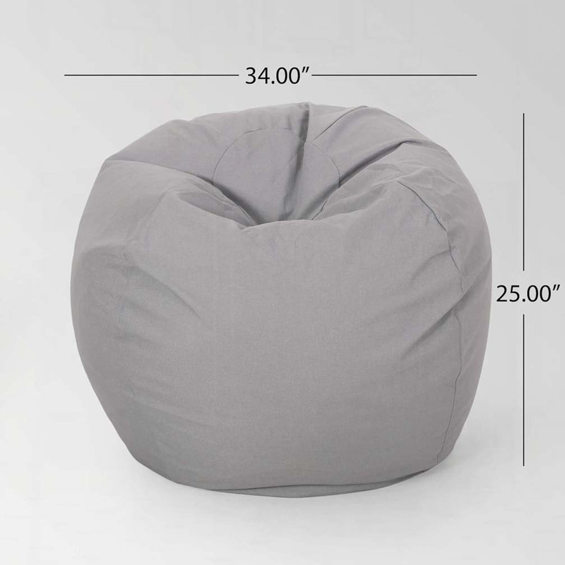 Pouf fauteuil, Mélange de lin gris clair