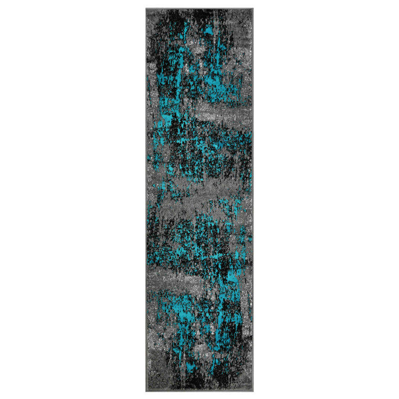 Abstract Indoor Rug, Runner 2' x 7'