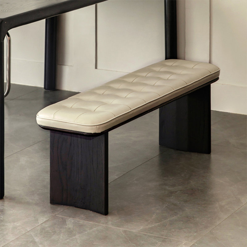 Banc rembourré beige, Beige