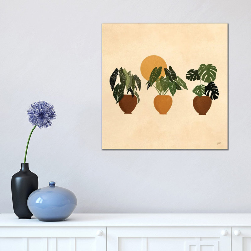 Houseplants I by Bria Nicole - Print on Canvas, 45.72 cm H x 45.72 cm W, Wrapped Canvas