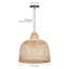 Luminaire suspendu 1 lumière dôme en bambou-932471383