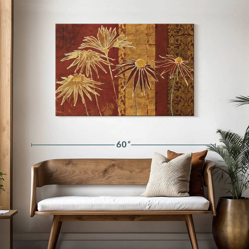 Harnek fleurs sur épices, H 30 po x l 45 po