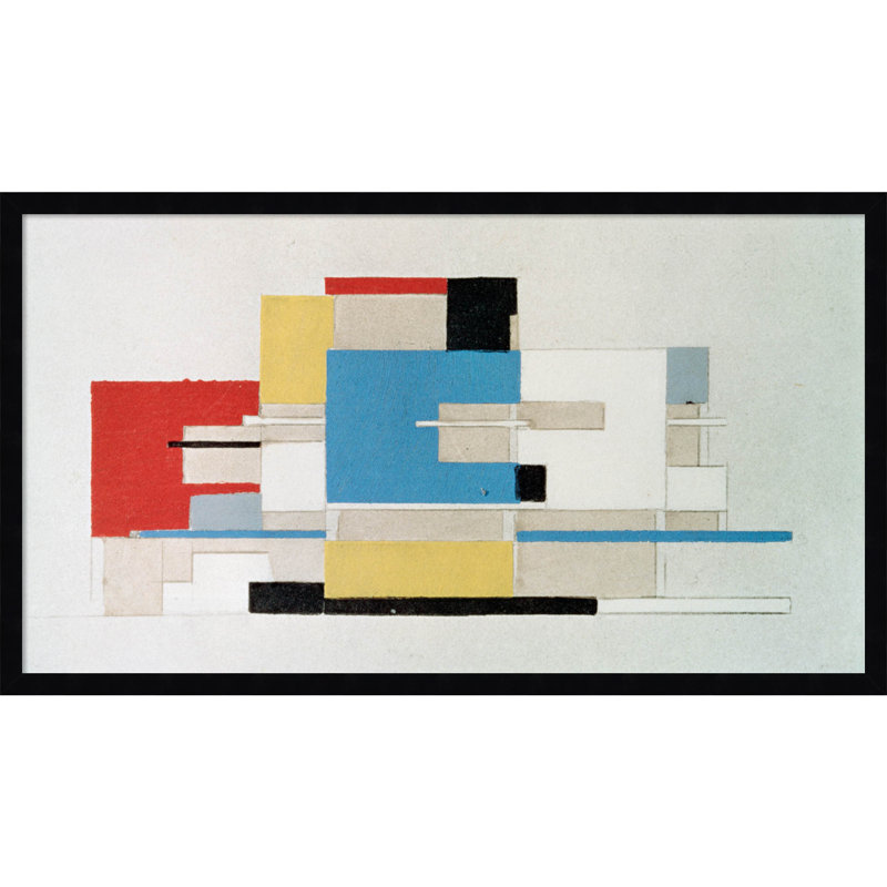 Colour Study For Architecture by Theo Van Doesburg, Black, 19" H x 33" W