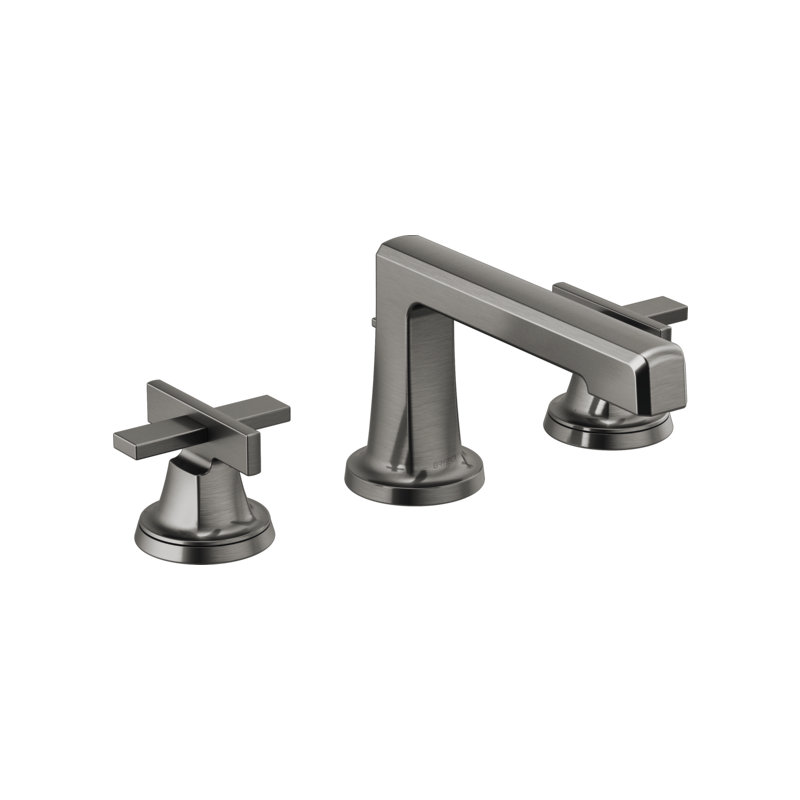 Levoir® Two-Handle Wall Mount Lavatory Faucet, Luxe Steel, Low Cross Handle, 1.5
