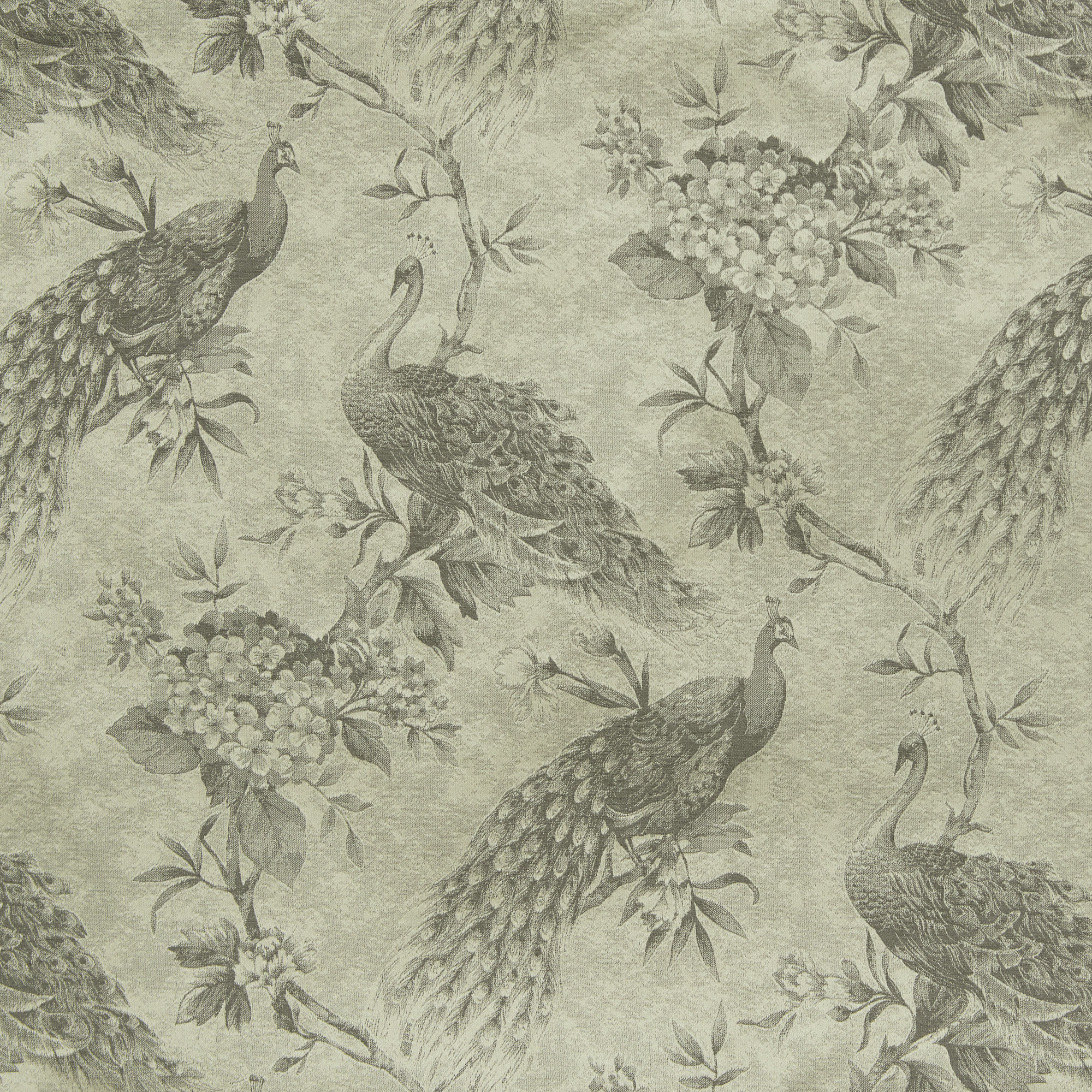 84" Rod Pocket/Back Tab Single Lining Jacquard Morris Grey, Single, 50" W x 84" L, Rod Pocket
