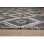 Tapis contemporain noir à motif géométrique à losanges en laine tissée à la main noire-696898955