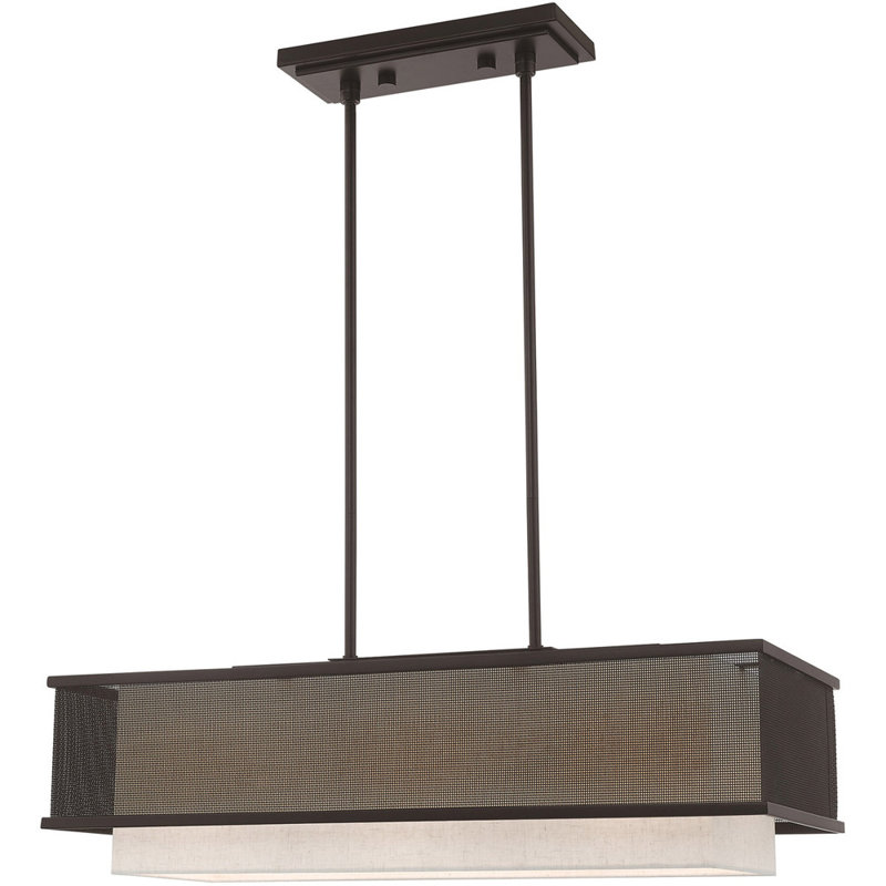 Lustre rectangulaire à 3 lumières Remie
