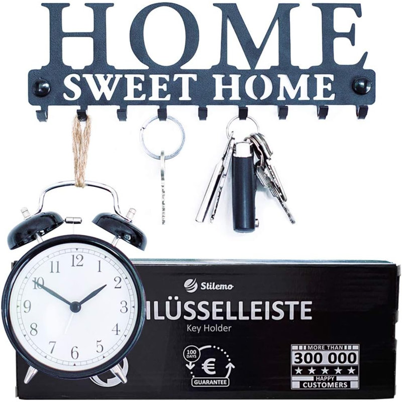 Loriana Iron Wall Organizer with Key Hooks