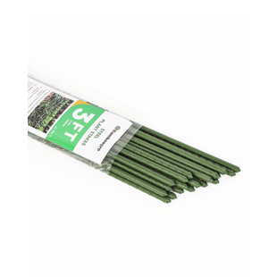 3 piquets de jardin en acier recouverts de plastique pour plantes grimpantes 25 pièces