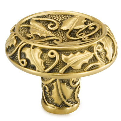 ROOKWOOD KNOB IN FLORENTINE PLATE